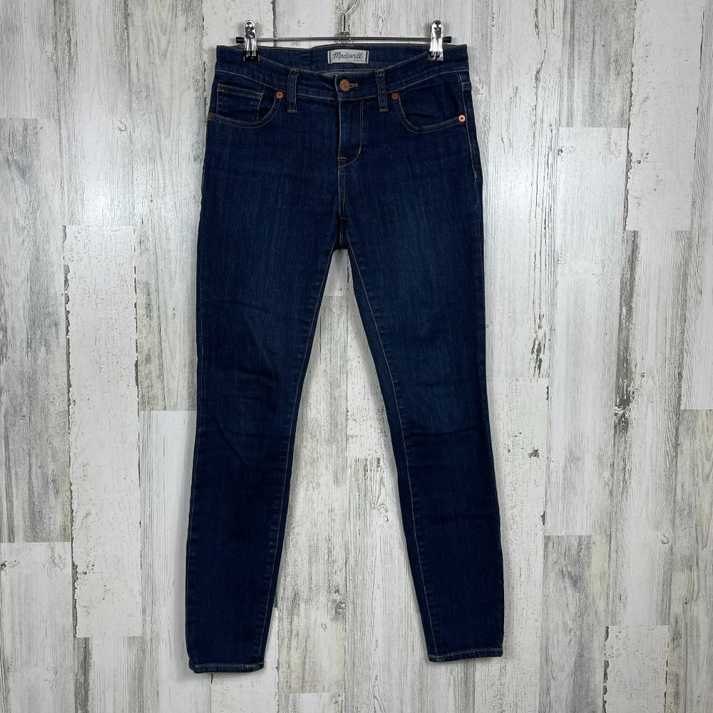 Madewell Skinny denim jeans dark wash stretch blue size 26‎